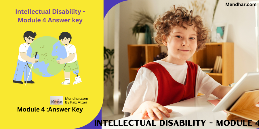 Intellectual Disability - Module 4 Answer Key