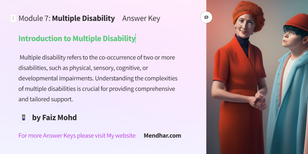 Multiple Disability: Module 7