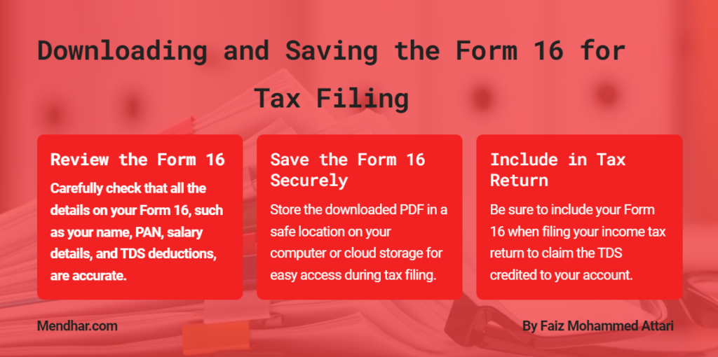 How to Download Form 16 for ITR AY 2024-25