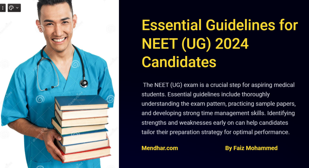 Advisories for NEET (UG) 2024 Candidates