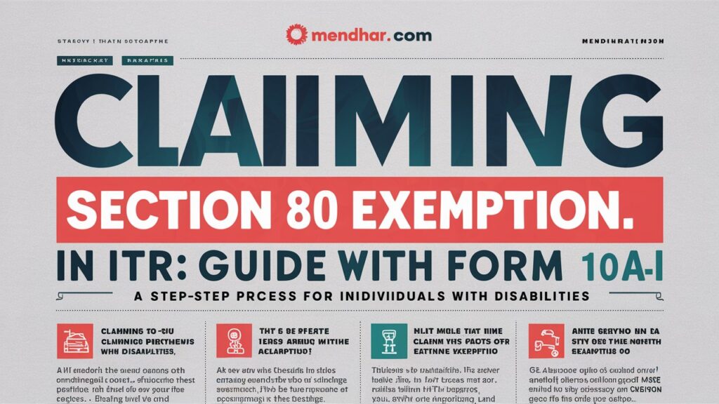 Claiming Section 80U Exemption in ITR: