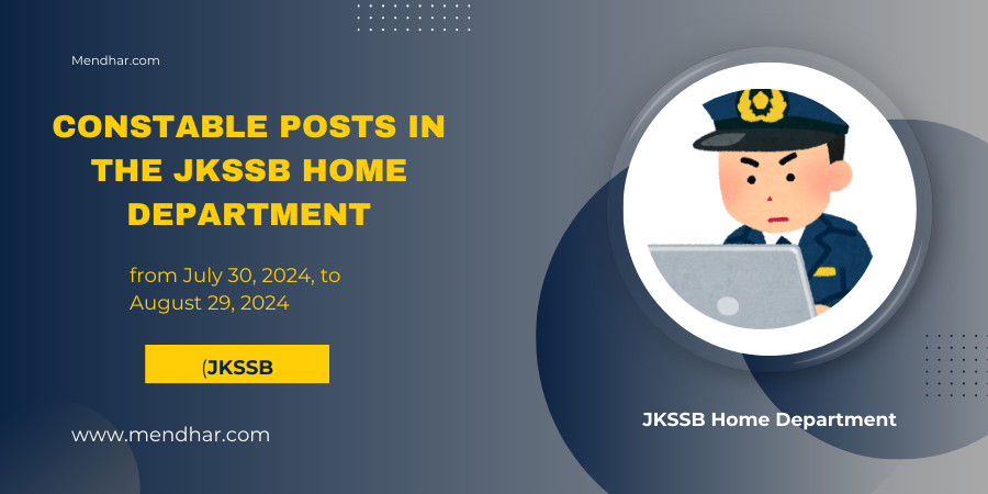 Constable Posts in the JKSSB Home Department