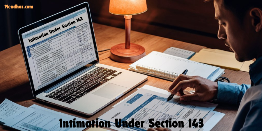 Intimation Under Section 143