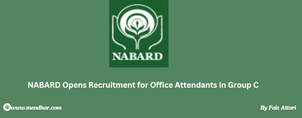 NABARD has released a total of 108 vacancies for the position of Office Attendant