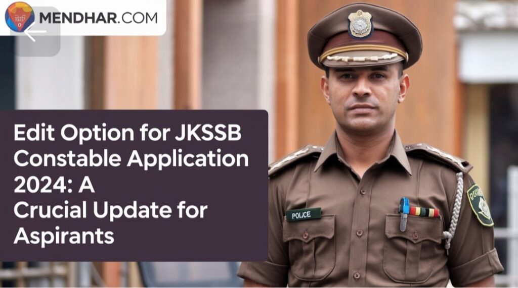 JKSSB Constable Application 2024