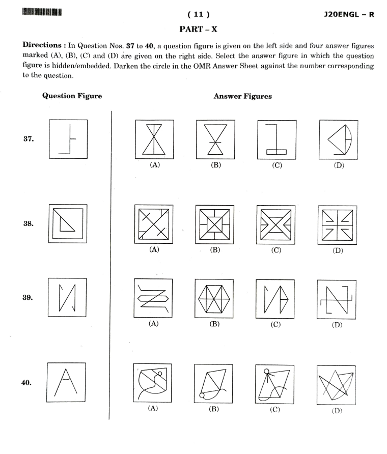 JNVST Previous Year Question Booklet for 9th Class