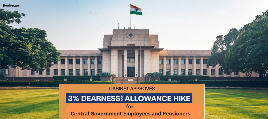 Cabinet Approves 3% Dearness Allowance Hike for Central Government Employees and Pensioners