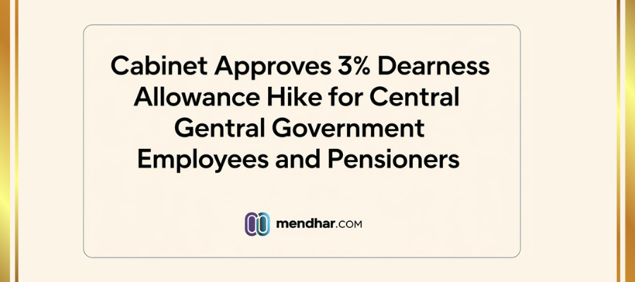 Cabinet Approves 3% Dearness Allowance Hike for Central Government Employees and Pensioners