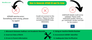 How to Generate APAAR ID and Fix Error