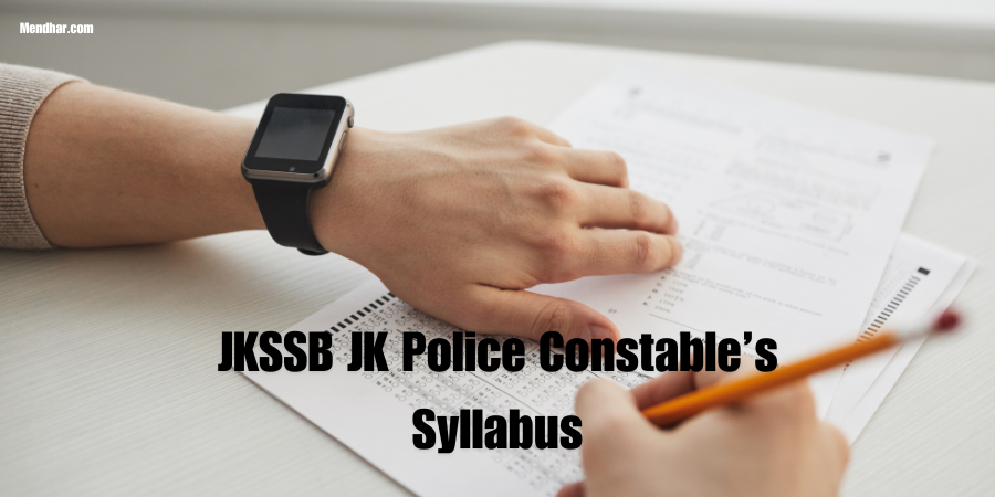 JK Police Constable’s Syllabus