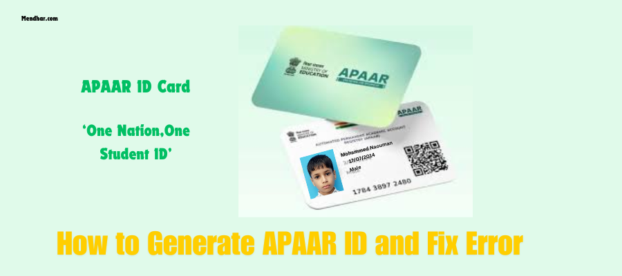 How to Generate APAAR ID and Fix Error