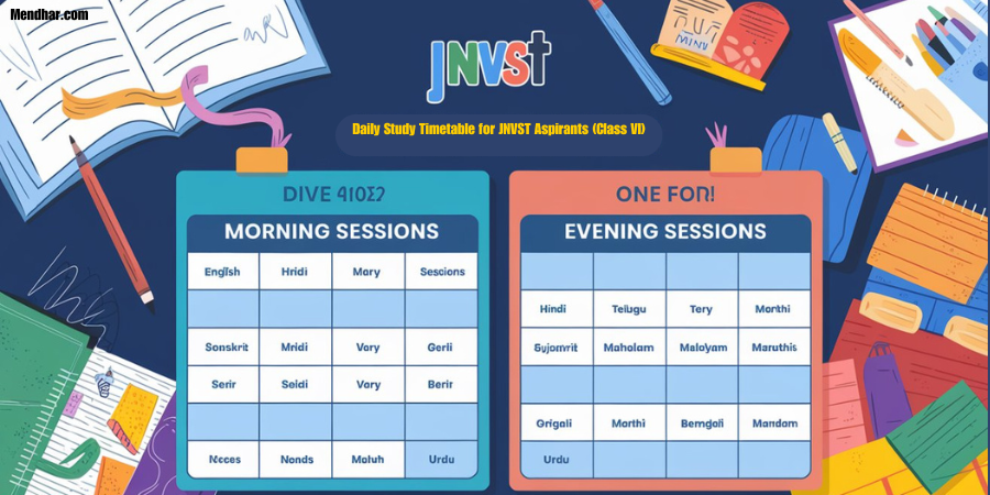 Daily Study Timetable for JNVST Aspirants