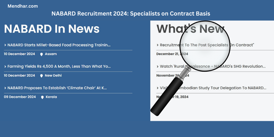 NABARD Recruitment 2024: Specialists on Contract Basis