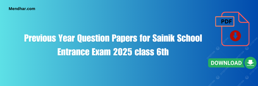 Previous year Question paper for sainik school