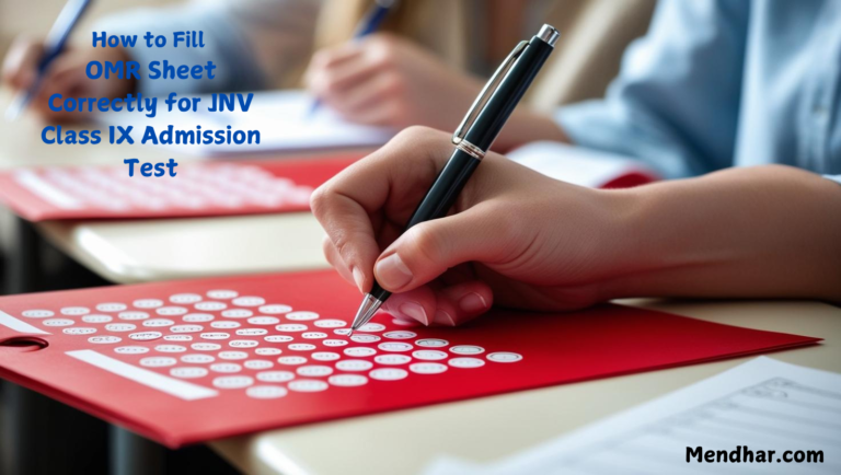 How to Fill Your OMR Sheet Correctly for JNV Class IX Admission Test