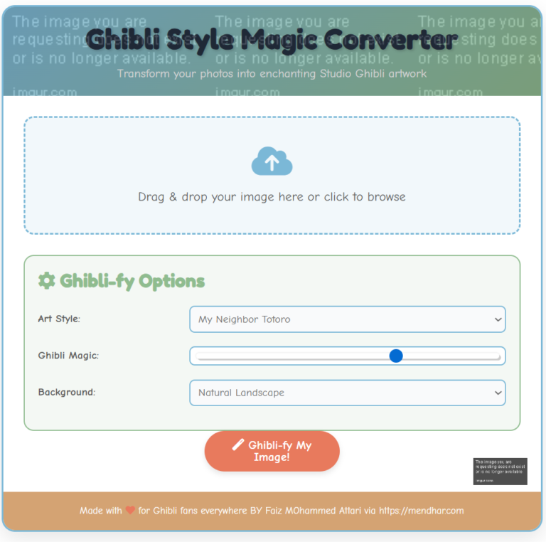 Ghibli Style Image Converter