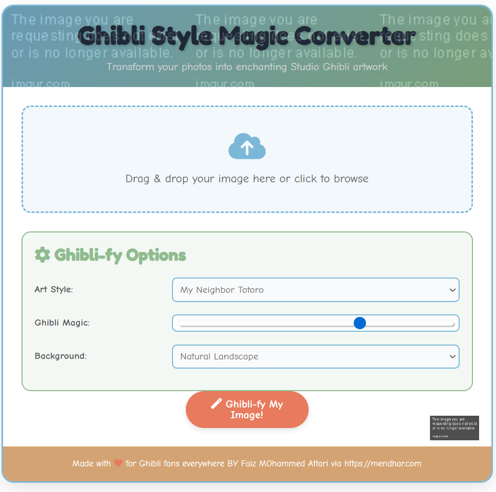 Ghibli Style Image Converter