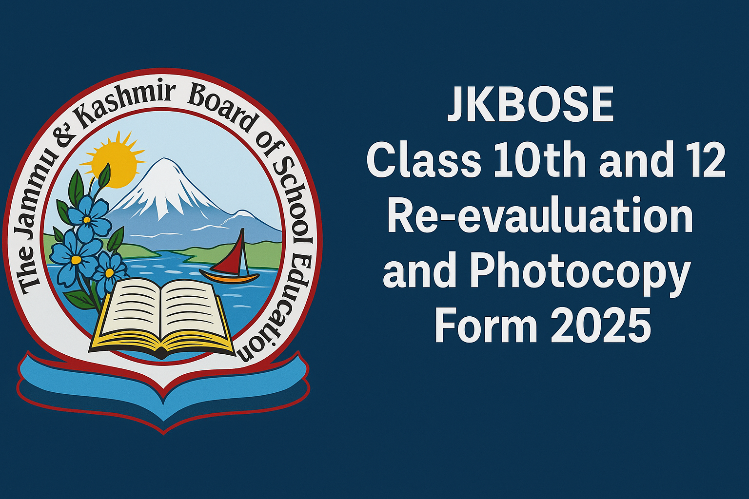 JKBOSE Class 10th and 12th Re-evaluation and Photocopy Form 2025