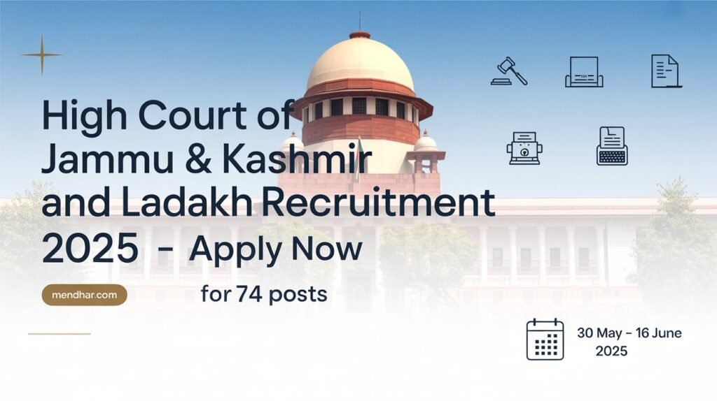 High Court of Jammu & Kashmir and Ladakh Recruitment 2025