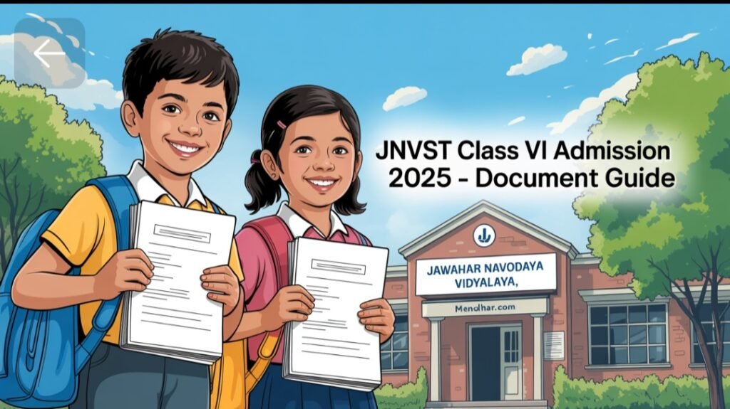 Jawahar Navodaya Vidyalaya Admission format class VI