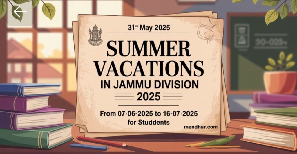 Summer Vacations in Jammu Division 2025