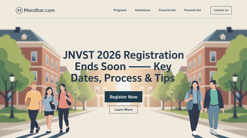 JNVST 2026 Registration Ends Soon – Key Dates, Process & Tips