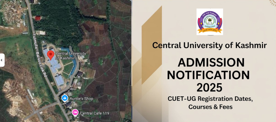 Central University of Kashmir: Admission Notification for 2025
