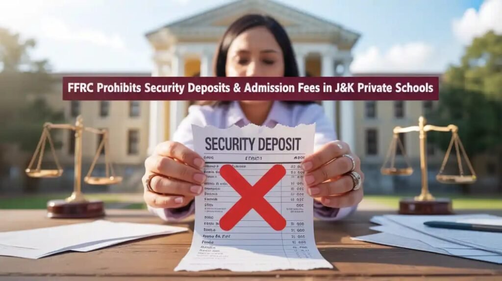 FFRC Prohibits Security Deposits & Admission Fees in J&K Private Schools