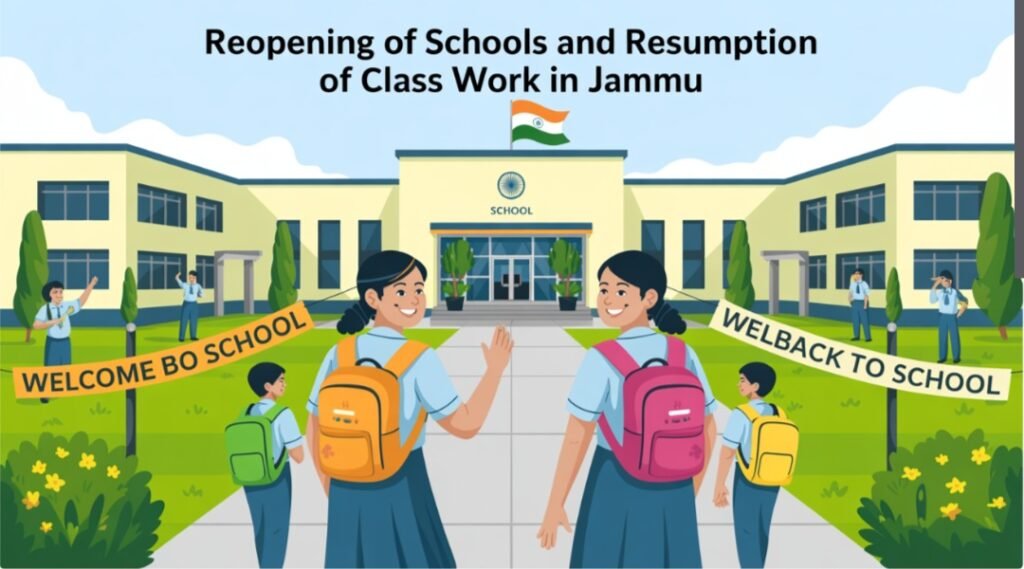 Reopening of Schools and Resumption of Class Work in Jammu Division