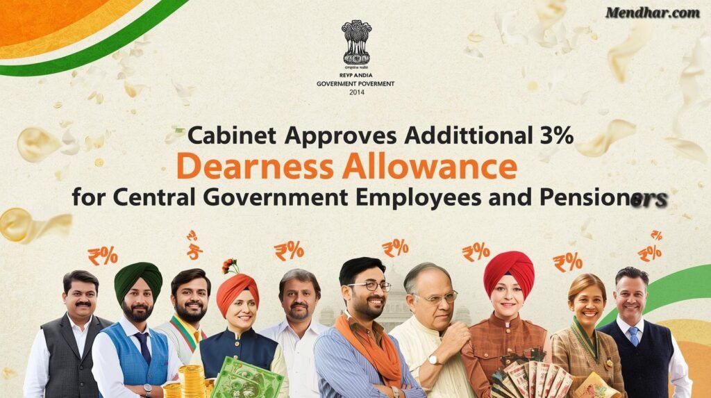 Cabinet Approves Additional 3% Dearness Allowance