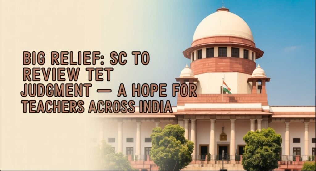 Big Relief: SC to Review TET Judgment