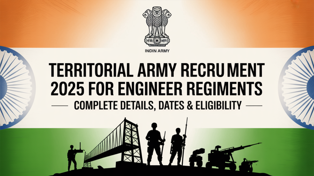 Territorial Army Recruitment 2025 for Engineer Regiments