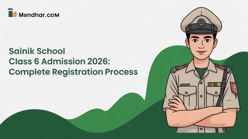 Sainik School Class 6 Admission 2026: Complete Registration Process