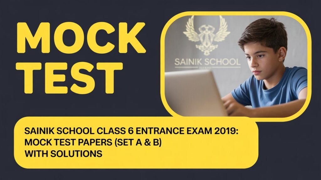 Sainik School Class 6 Entrance Exam 2019: Mock Test Paper