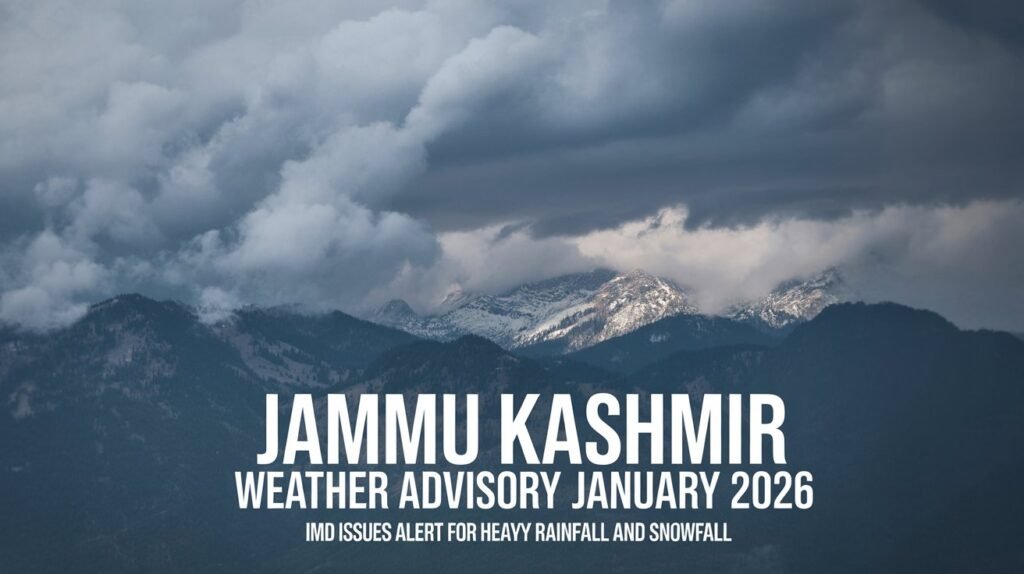 Jammu Kashmir Weather Advisory January 2026: IMD Issues Alert for Heavy Rainfall and Snowfall
