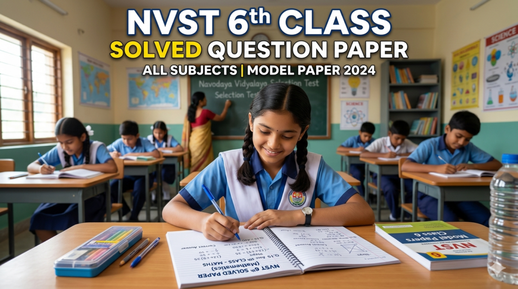JNVST 6th Class Solved Question Paper – Complete Answer Key & Solutions