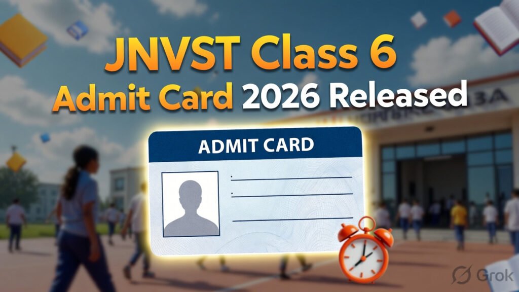 NVS Releases JNVST Class 6 Winter Bound Admit Card 2026