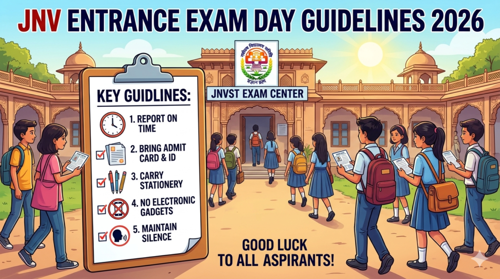 JNV Entrance Exam Day Guidelines 2026
