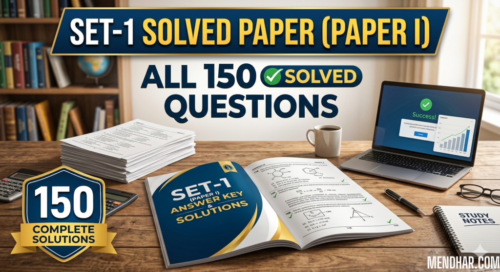 CTET 2026 : SET-1 SOLVED PAPER (PAPER I)