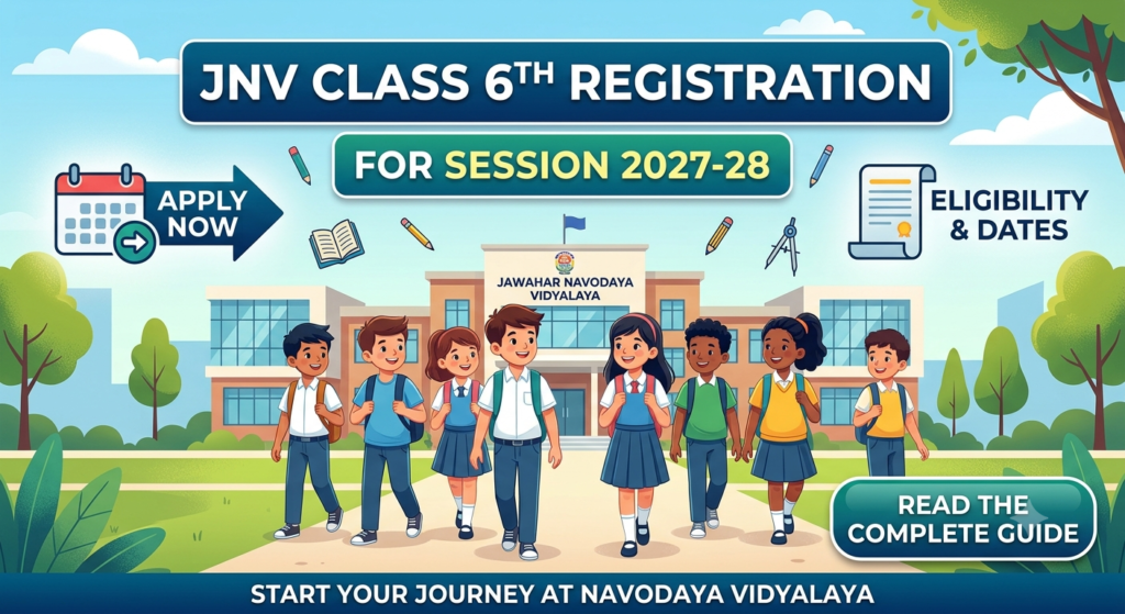 JNV Class 6th Registration for Session 2027-28