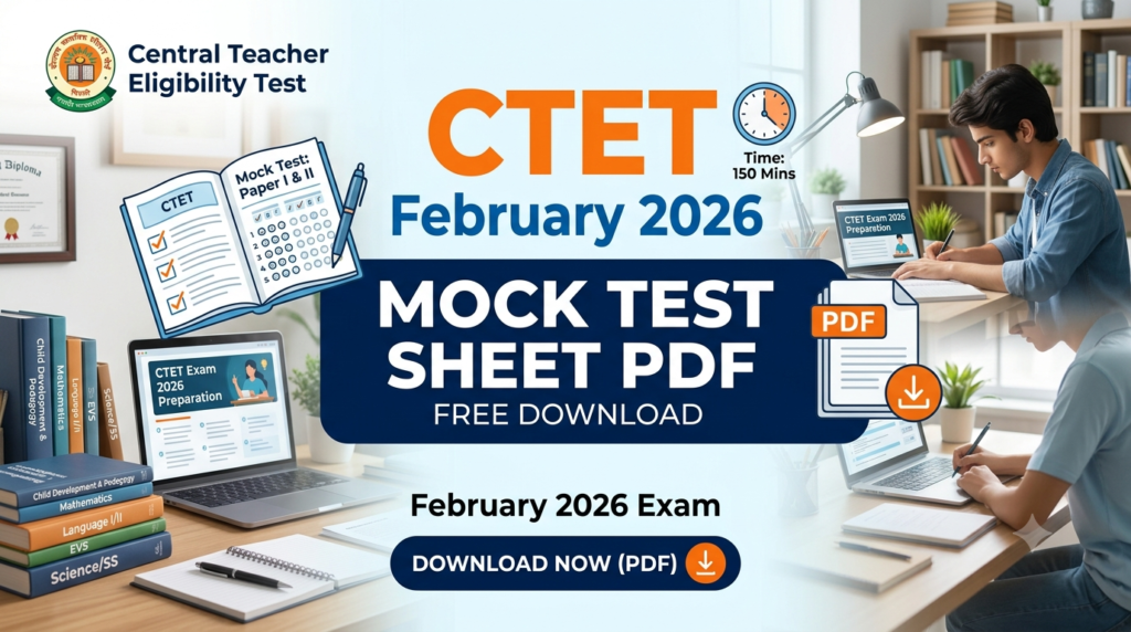 CTET February 2026 Mock Test Sheet PDF