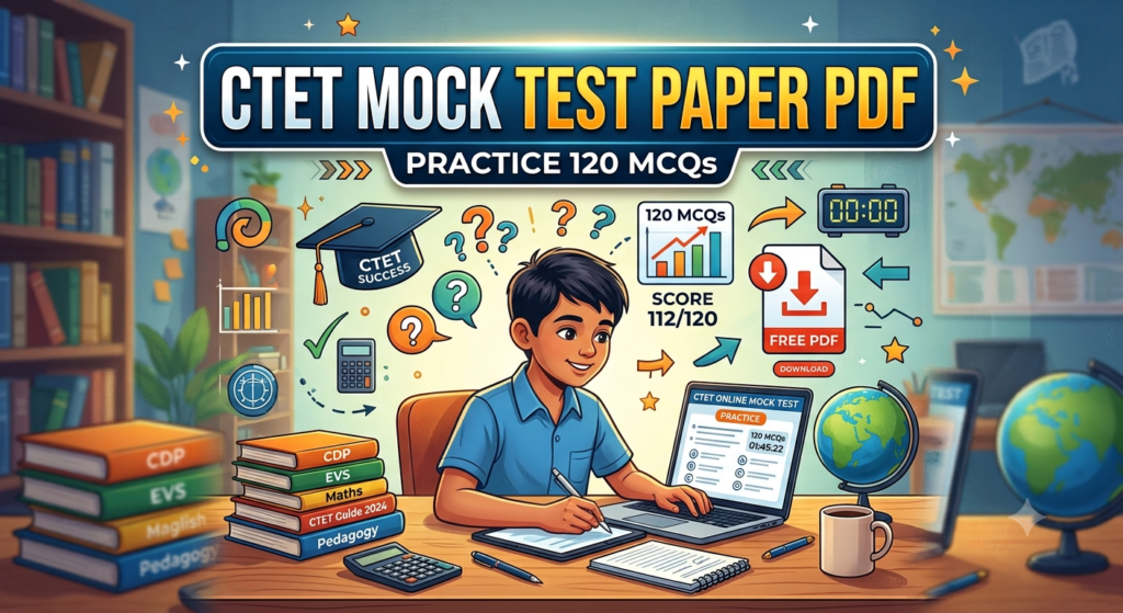 CTET Mock Test Paper PDF – Practice 120 MCQs